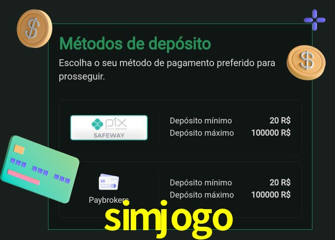 O cassino simjogo oferece uma grande variedade de métodos de pagamento